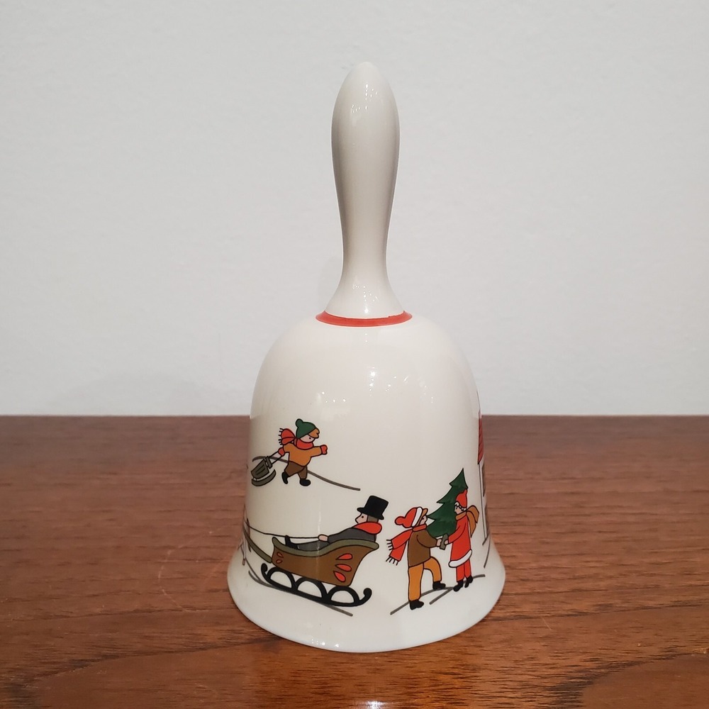 Vintage Stoneware Bell, "The Joy of Christmas", #26084, Action Industries, 1989 - Picture 4 of 6